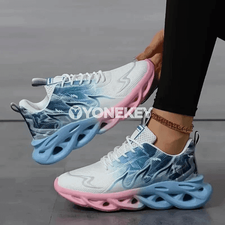 Aýallar üçin ýeňil ylgaw krossowkalary, slip-on, amatly