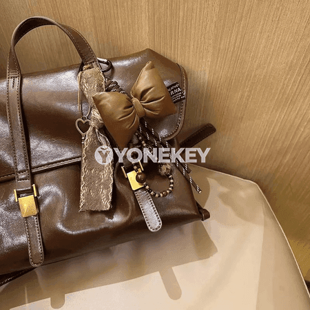 Deriden goýy kofe reňkli boýun bag açar halkasy