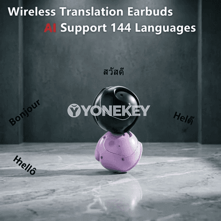 Diller terjime ediji Bluetooth nauşnikler, 144 dil, real wagt