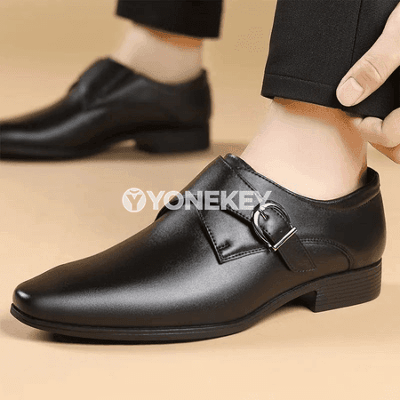 Erkekler üçin klassik monk strap köwüşler, gündelik we ofis üçin