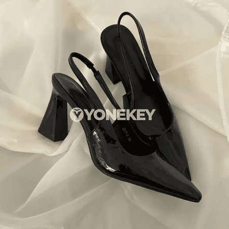 Ýaz-tomus fransuz stilindäki uçy ýiti ökjelik zenan sandal