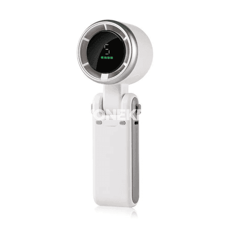 Döwülýän elde göterilýän mini wentilýator, LED displeýli, USB arkaly zarýadly