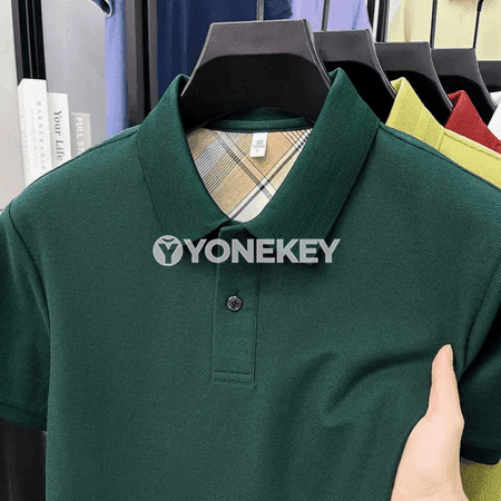 Erkekler üçin ýumşak pagta polo futbolka, tomusky rahat stil