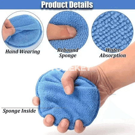 Awtoulag mumy üçin mikrofiber ellik-pad, arassalaýyş gubka