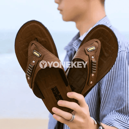 Kişi üçin tomusky şypbyk-sandal, ýeňil flip-flop aýakgap