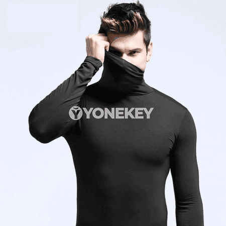 Erkekler üçin ýyly turtlenek futbolka, güýz-gyş.
