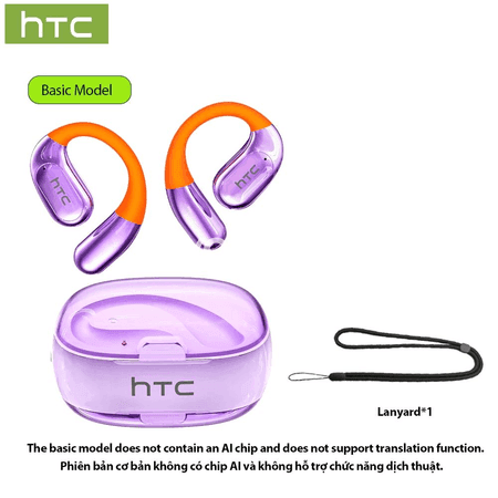 HTC NE36 AI terjime edýän simsiz açyk gulak nauşnikler, HiFi ses