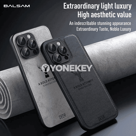 iPhone üçin deri dokaly keýikli gorag örtügi