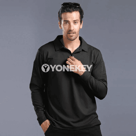 Erkekler üçin ýeňil uzyn ýeňli futbolka, çalt guraýan
