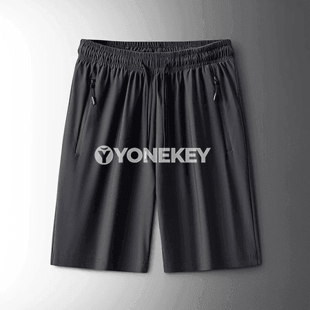 Erkekler üçin ýeňil, çalt gurşaýan ýazky sport şorty, uly ölçegli