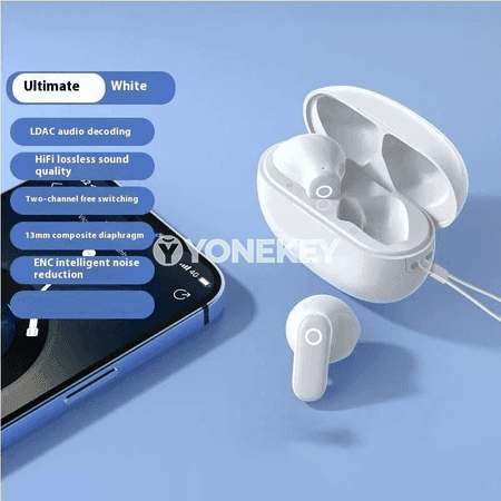 iPhone üçin simsiz Bluetooth TWS gulaklyk, mikrofonly, sesiňi azaltýan