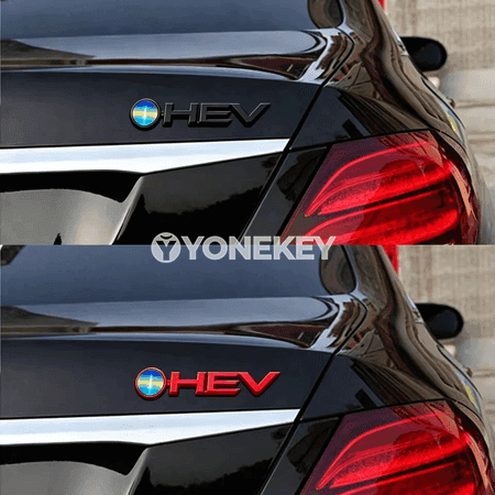 Toyota üçin metal HEV emblemasy, 3D bezeg stikeri