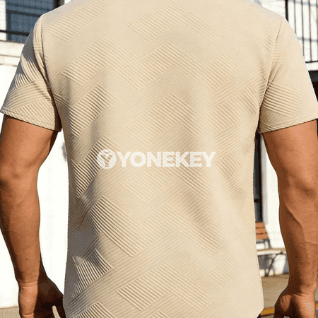 Erkekler üçin tomusky ýeňil köýnek, gysga ýeňli, slim fit