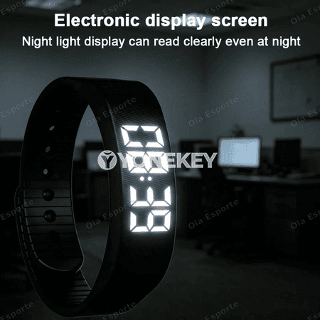 Suw geçirmeýän LED akylly bileklik, titremeli budikly fitnes monitor