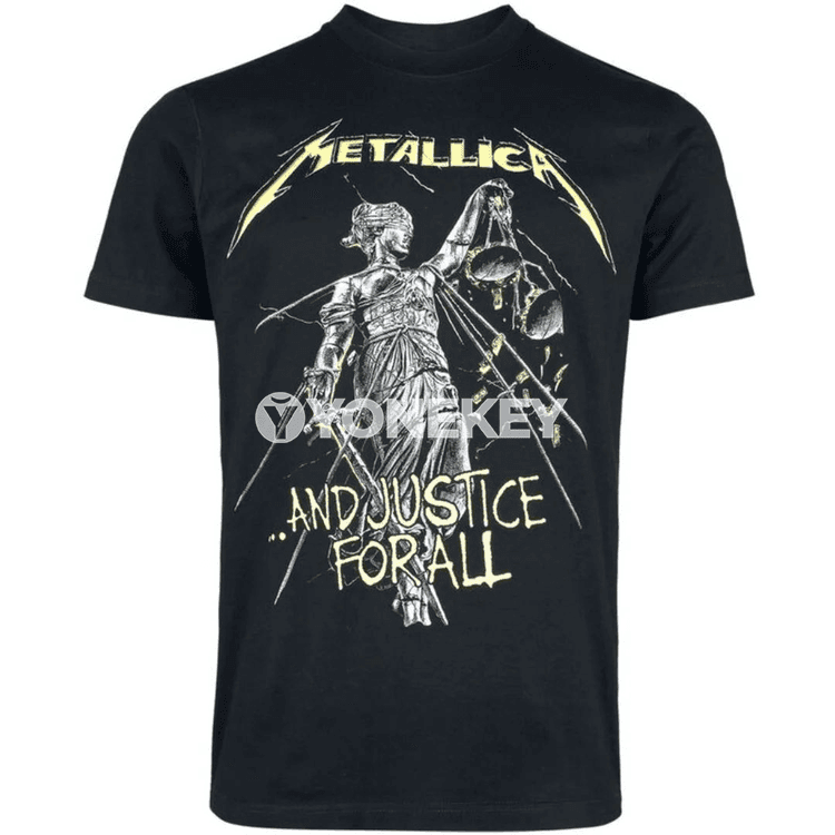 Metallica söýýänler üçin erkek-zenan futbolkasy, klassik grafika bilen