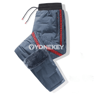 Erkekler üçin ýyly gyş sport balaklary, fleece bilen