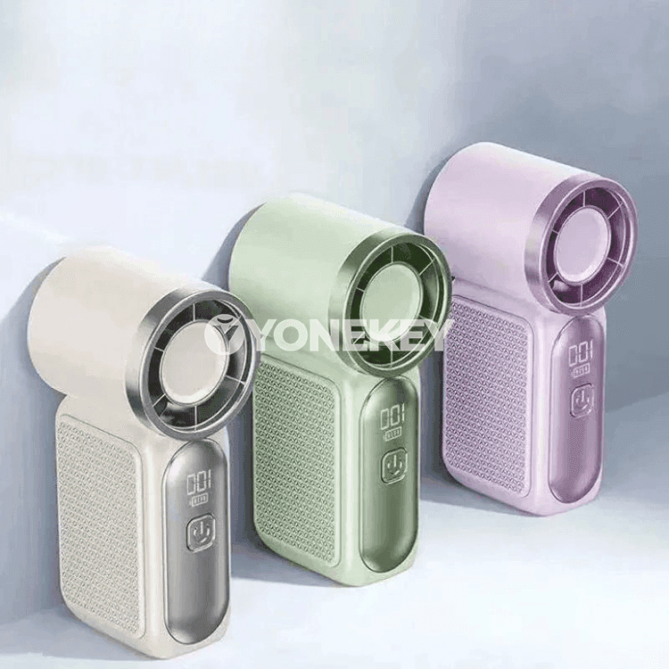 Göçme USB el wentilýatory, güýçli howa, zarýad edilýän, ýaşyl
