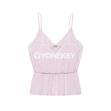 Zenanlar üçin dantelli ýeňil camisole top, tomusky täze görnüş