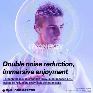 DAMORE T8 simsiz Bluetooth 5.3 nauşnik, sport we oýun üçin