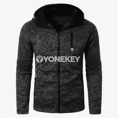 Erkekler üçin fermuarly ýyly sport hoodie kardigan