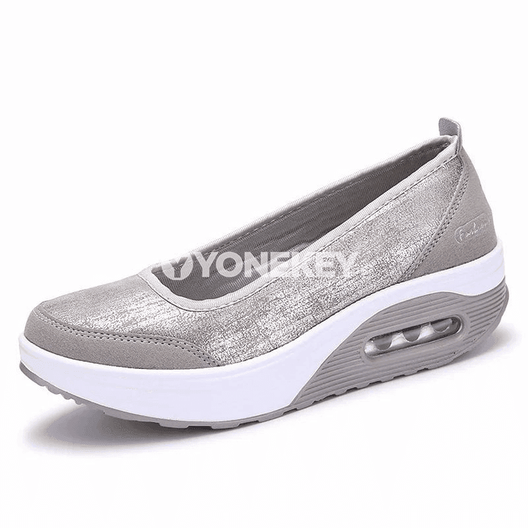 Zenanlar üçin gündelik slip-on loafer köwüşler, giň agyzly rahat model