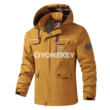 Suw geçirmeýän kapýuşonly erkek ýeňil gökdege garşy jaket