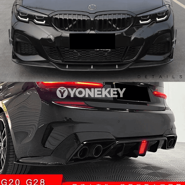 BMW 3 Series üçin öň lip, yz lip we sport body kit