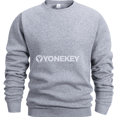 Erkekler üçin ýeňil sweatshirt, tegelek boýun, gündelik stil
