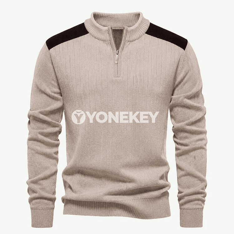 Erkekler üçin ýeňil trikotaž pulower, gündelik ýyly sweatshirt