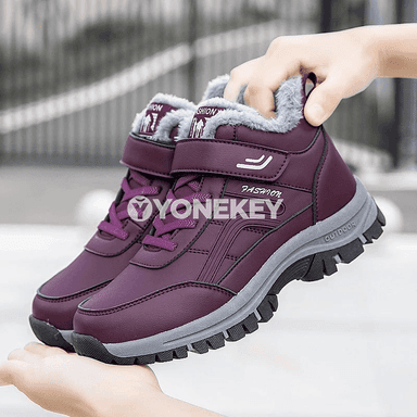 Zenanlar üçin ýyly, suw geçirmeýän ankle botinkalar, platformaly