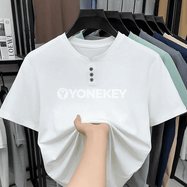 Erkekler üçin tomusky üç düwmeli rahat Henley futbolka