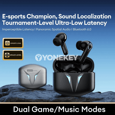 Lenovo GT102 Bluetooth 6.0 simsiz gaming nauşnikler, HD jaňly