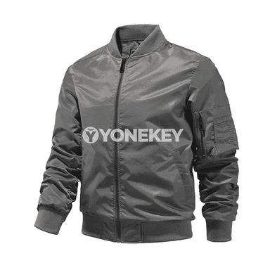 Erkekler üçin bomber jaket, ýeňil we döwrebap daşky eşik