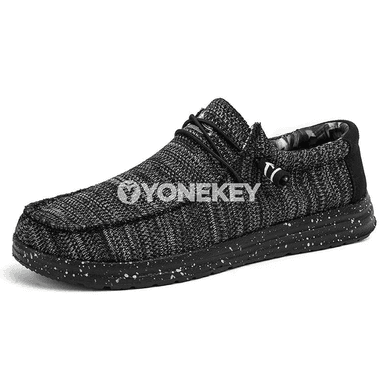 Erkekler üçin ýeňil we dem alýan kanwa loafer aýakgaplar