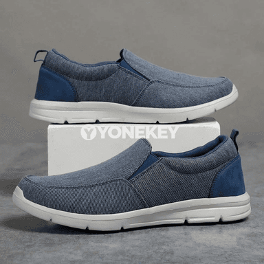 Erkekler üçin ýeňil kanwa loafers, rahat gündelik aýakgap
