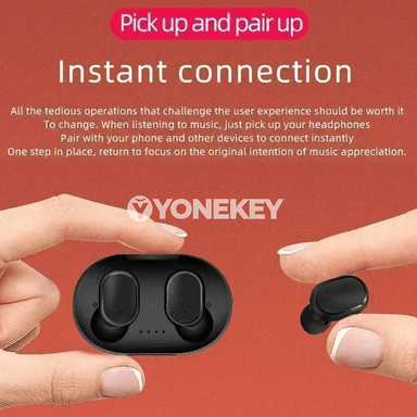 A6S simsiz Bluetooth TWS gulaklyklar, mikrofonly sport we hi-fi ses