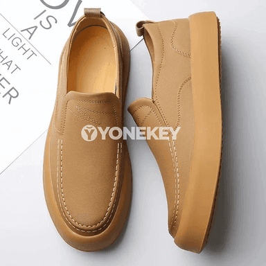 Erkekler üçin klassik slip-on loafer köwüşler, ýeňil we rahat