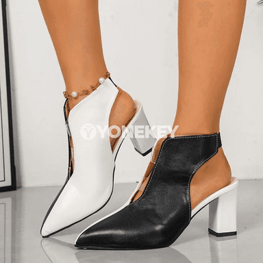 Açyk we ýapyk burunly moda ýokary ökçeli aýal sandaýllary