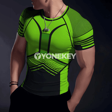 Erkekler üçin 3D çaply çalt gurayjyk sport futbolka