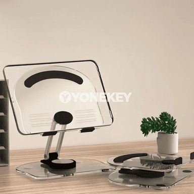 360° aýlanýan planşet stend, akril, stol üstünde ulanmak üçin