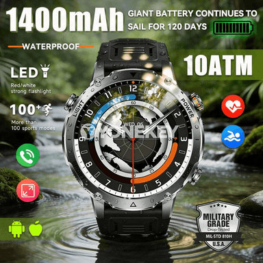GUHUAVMI AK106 akylly sport sagady, 1.7" AMOLED, 1400 mAh, GPS, Bluetooth jaň