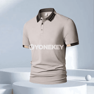 Erkekler üçin ýeňil, dem alýan polo köýnek, iş we gündelik stil