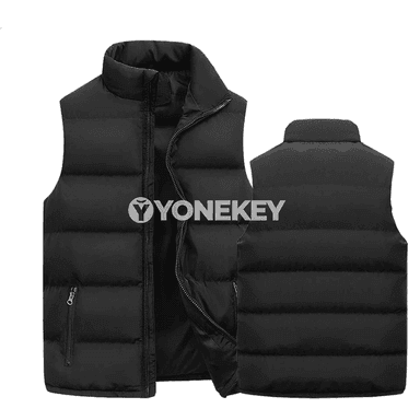 Erkekler üçin ýyly ýeňsiz ýelek-jaket, ýel we suwa durnukly