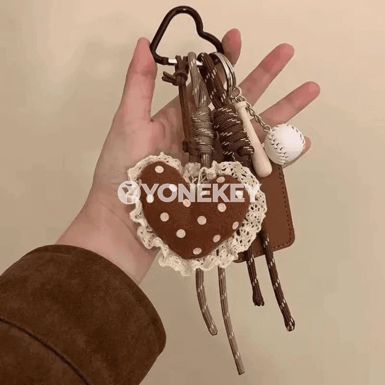Aýal-gyzlar üçin ýüpli moda açar asgyjy, sumka bezegi