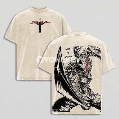 Goblin Slayer animeli uniseks giň ölçegli ýazky futbolka