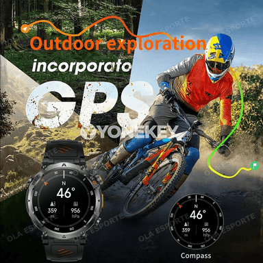 GPS sport akylly sagat, kompasly, suwa çydamly, AMOLED ekranly