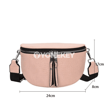 Zenanlar üçin lýuks crossbody sumka, chainli saddle model