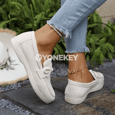 Zenanlar üçin maýda galstukly loafer köwüşler, güýz täze model