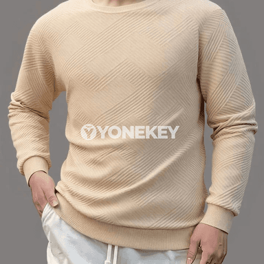 Erkekler üçin ýaz-güýz uzyn ýeňli ýeňil sweatshirt