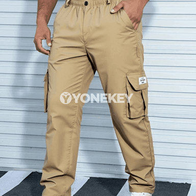 Erkekleriň gündelik sport jogger balaklary, giň görnüşli penjirli penjek balak